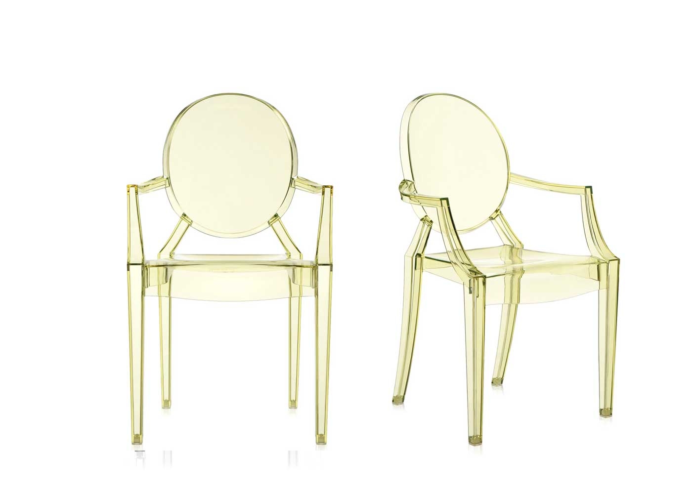 Kartell Louis Ghost Armchairs Straw Yellow - Minimum of 2 only