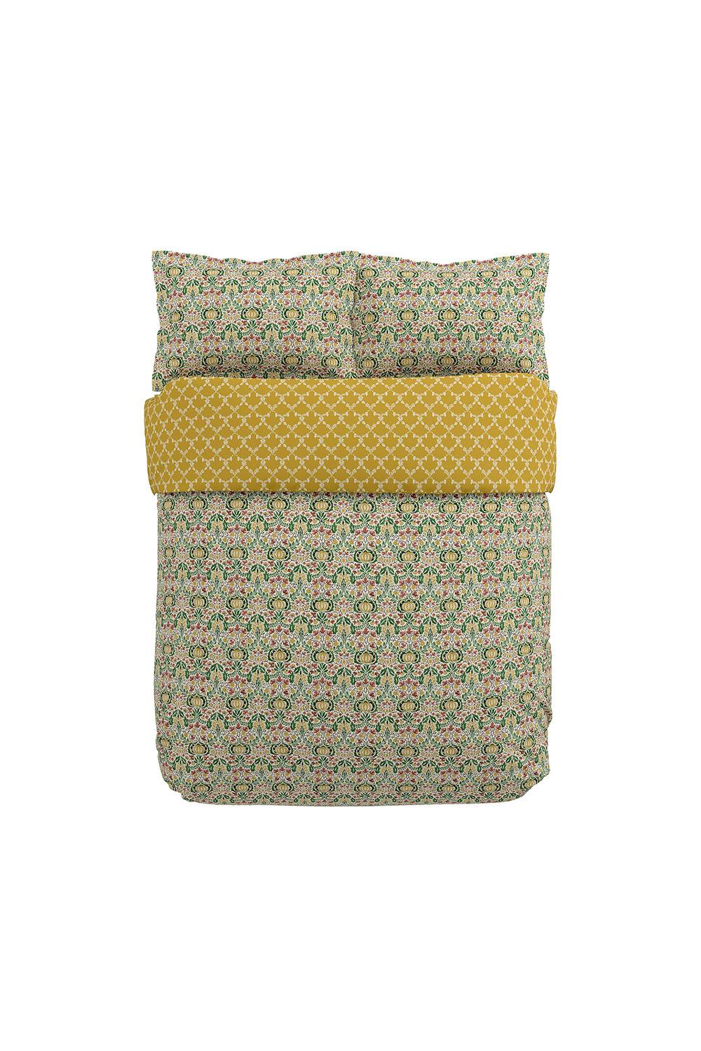 Morris & Co 'Little Chintz' Cotton Percale Duvet Cover Set in Green 3