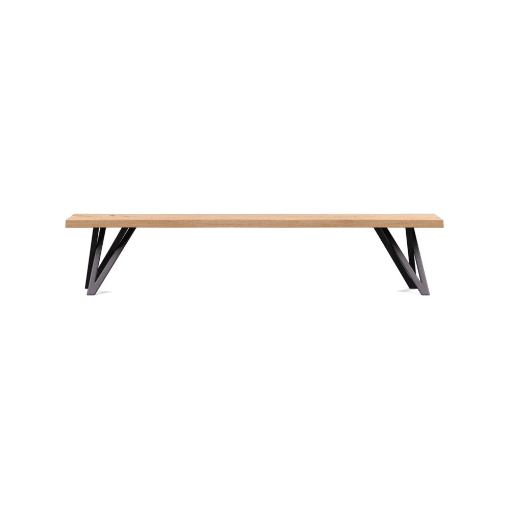 Heal's Vienna Bench 200x35cm Blonde Oiled Oak Natural Edge Not Filled