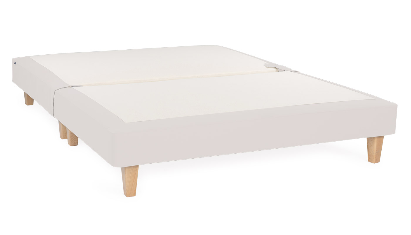 Heal's Heal's Shallow Divan King Cotton Mist Light Turned Solid Wood Feet
