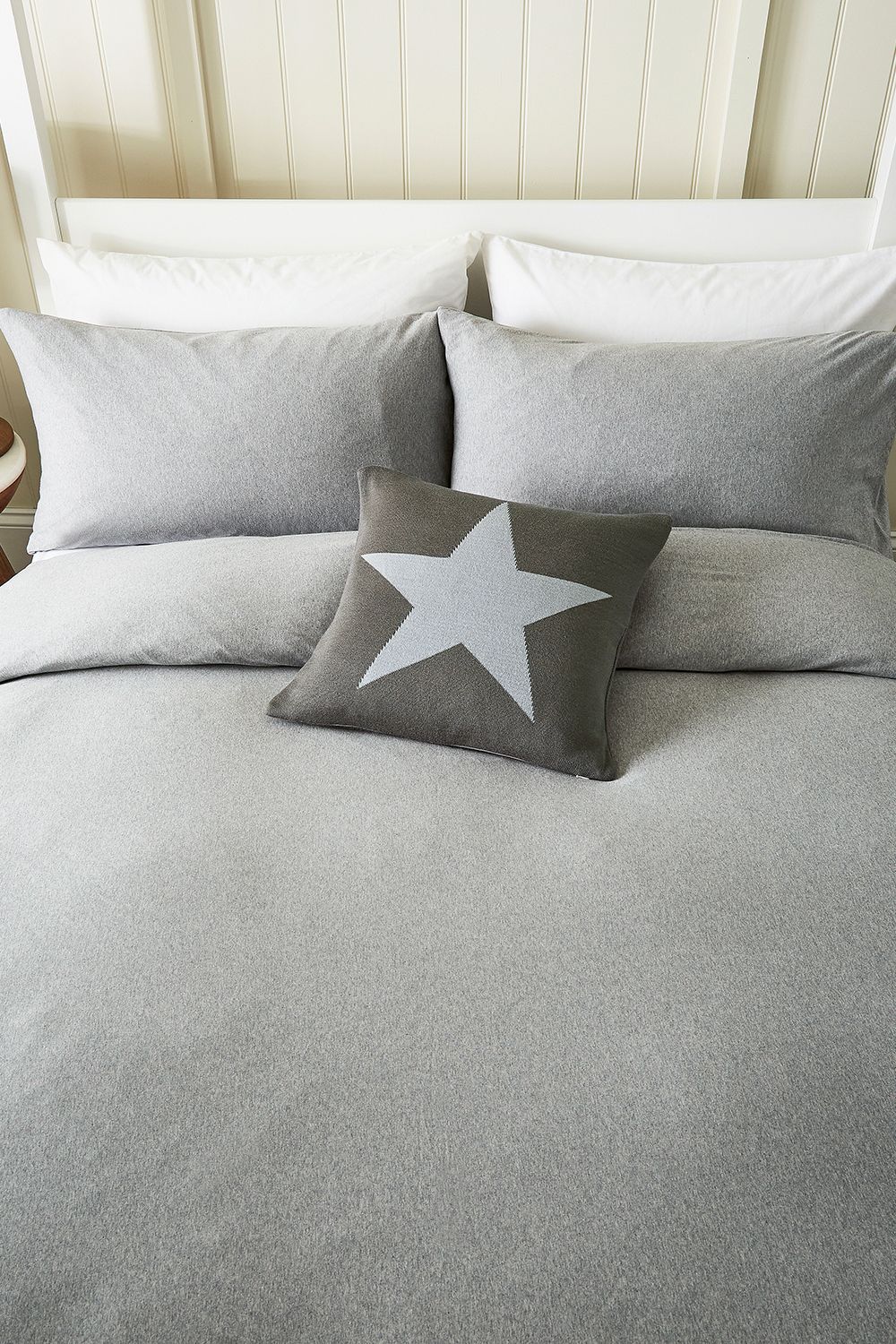 Helena Springfield 'Jersey' Cotton Duvet Cover Set in Grey 3