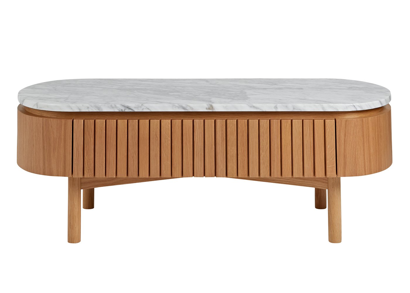 Heal's Remi Coffee Table Oak and White Marble