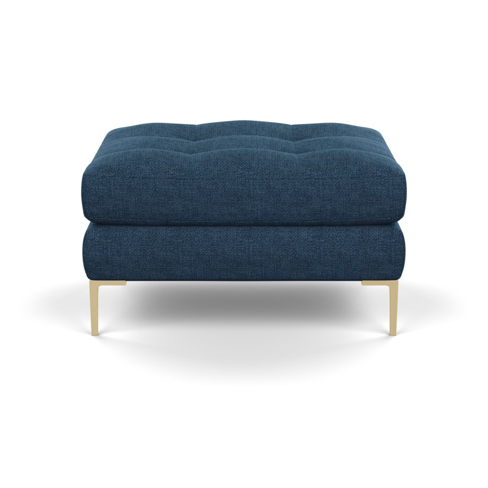 Heal's Eton Footstool Texture Ink Brass Feet
