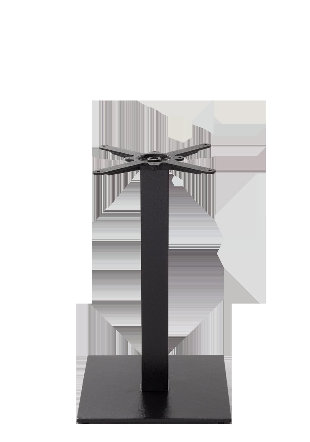 netfurniture Black Cast Iron Square Table Base - Medium - Height - 730 mm
