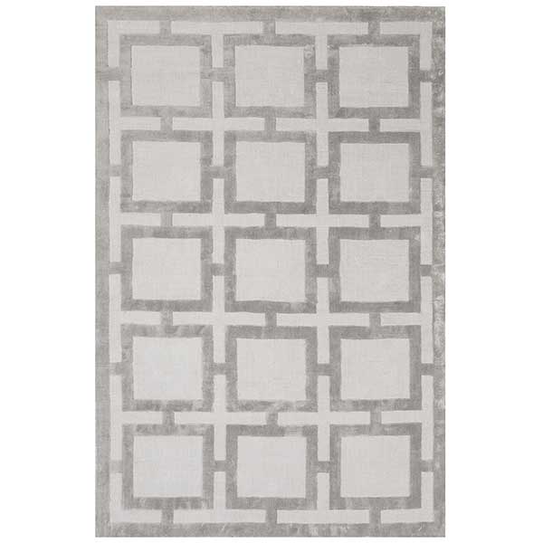 Katherine Carnaby Eaton Hand Woven Rug - Silver - 12mm Pile Height - Various Sizes Available