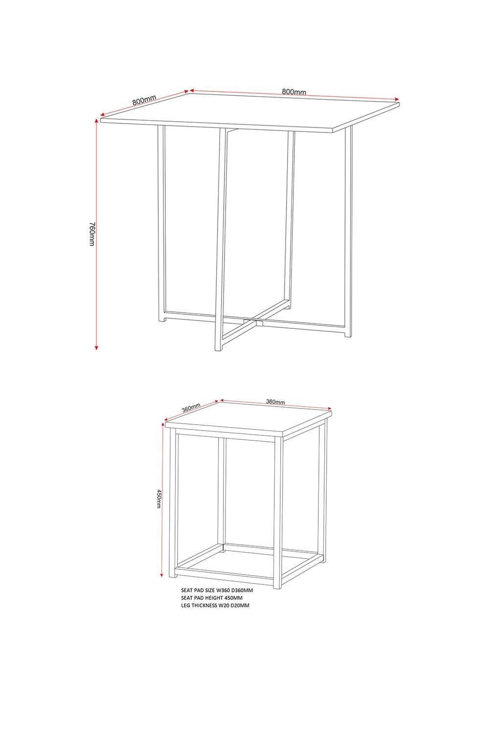 Seconique Kent 1+4 Stowaway Dining Set in Light Oak 6