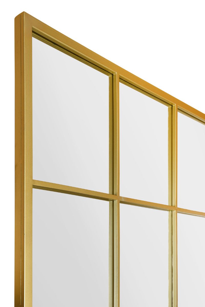 MirrorOutlet Gold Modern Window Garden Wall Mirror 69" X 43" (174CM X 110CM) 6