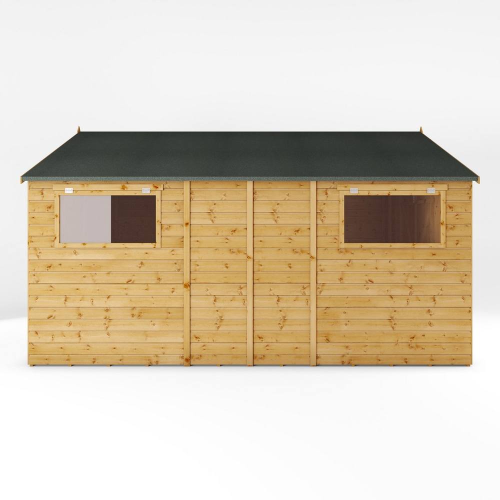 Mercia 14 x 10 Ft Premium Shiplap Apex Workshop - L427.4 x W322.7 x H252.4 cm in Light Brown 3