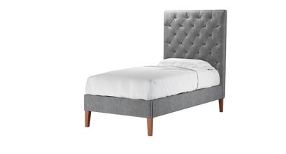 Rosalie 150cm Single Bed in Earl Grey Smart Velvet - sofa.com