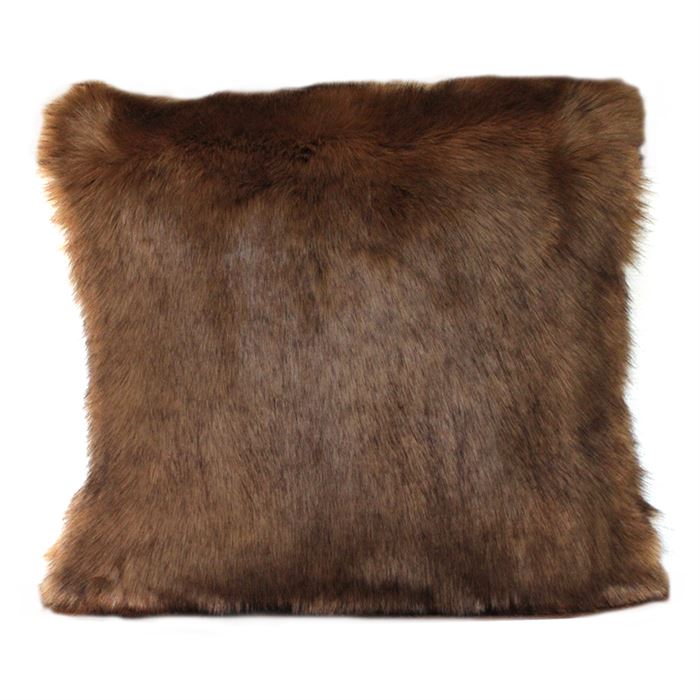 Faux Fur Cushion, Camel