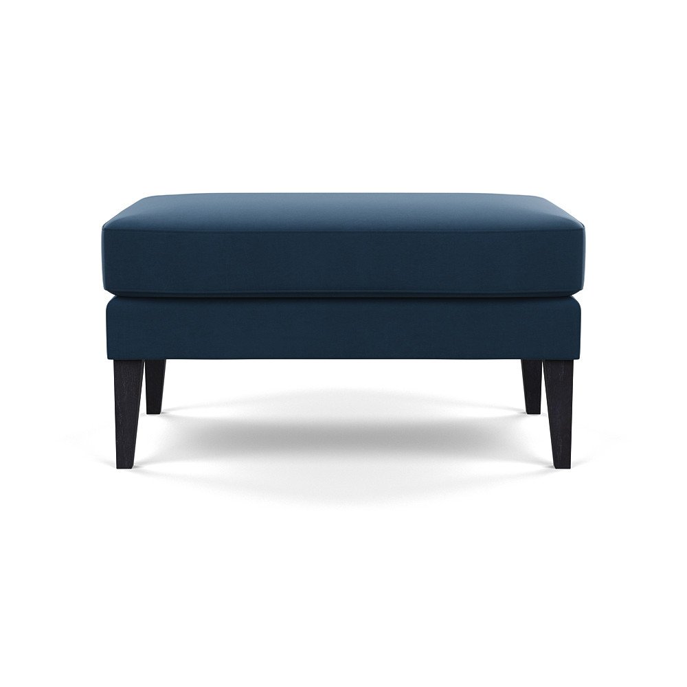 Heal's Richmond Ottoman Smart Velvet Pacific Black