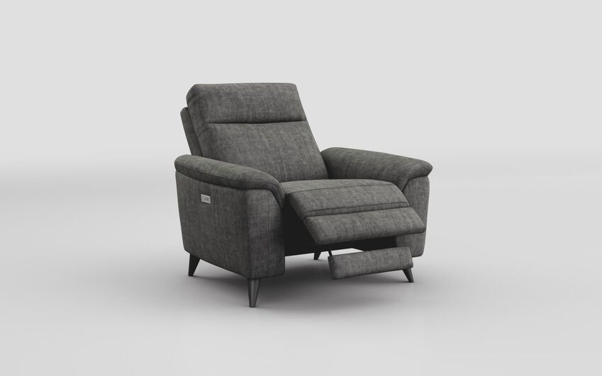 Black Fabric Saliceto Power Recliner Chair