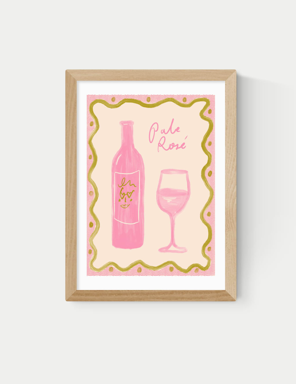 East End Prints Pale Rose Framed Art Natural