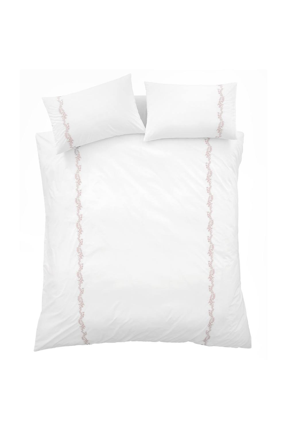 Bianca 'Camille Embroidered Floral' 200 Thread Count Cotton Duvet Cover Set in Pink 5