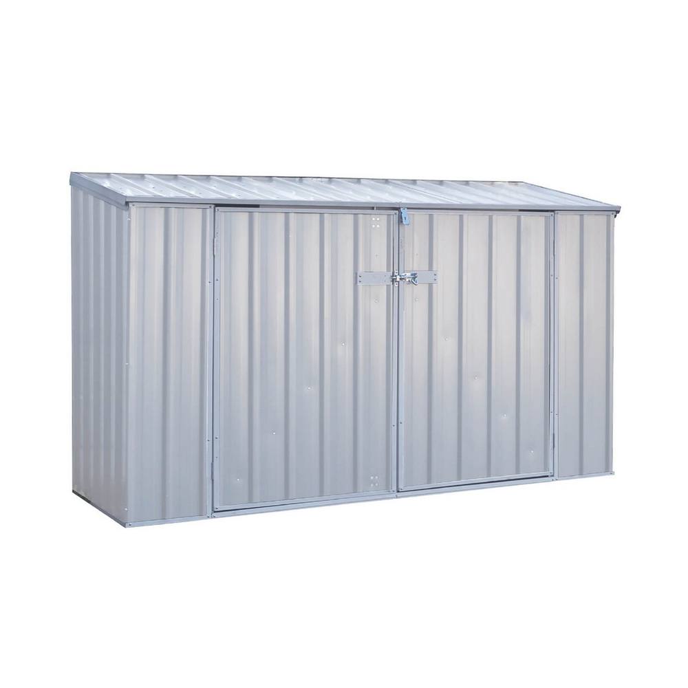 Mercia Absco Bike Store 2.26m x 0.78m - Zinc - L77.9 x W225.9 x H130.9 cm in Grey