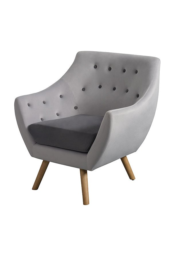 Poet Armchair, Grey Two Tones