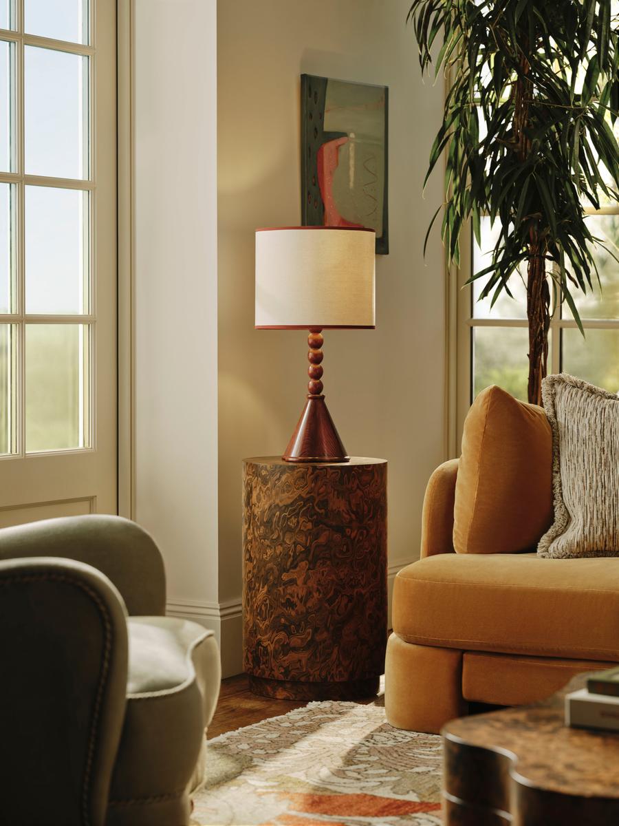 Sloane Side Table, Abstract Burl