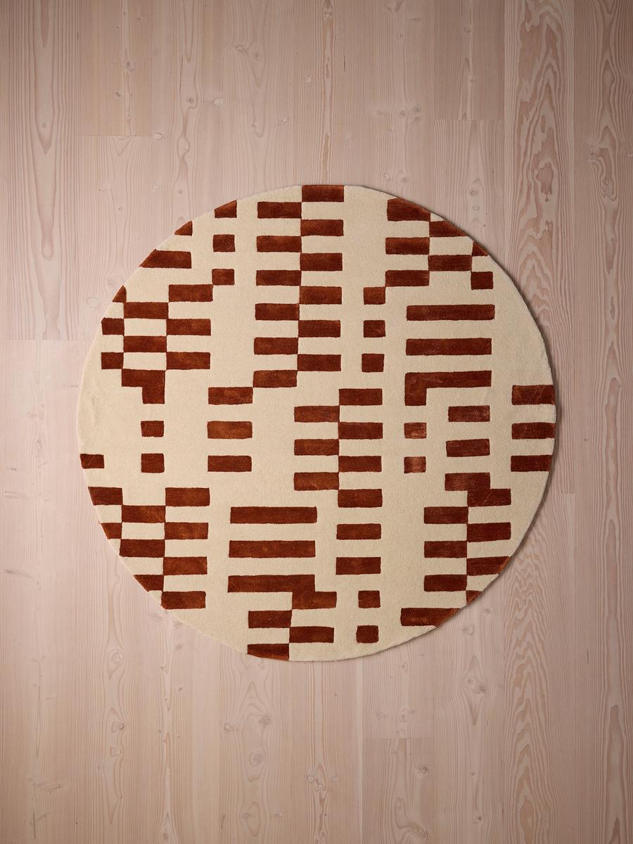 Raya Rug, Rust Round 200 x 200cm