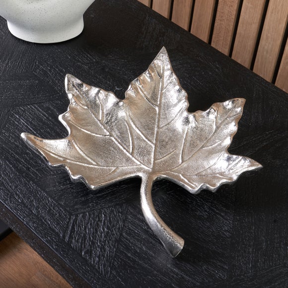 Metal Oak Leaf Bowl