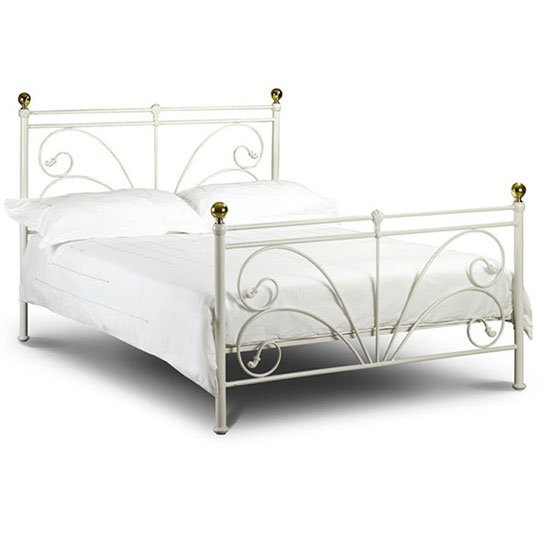 Candiz Metal Single Bed In Ivory Finish
