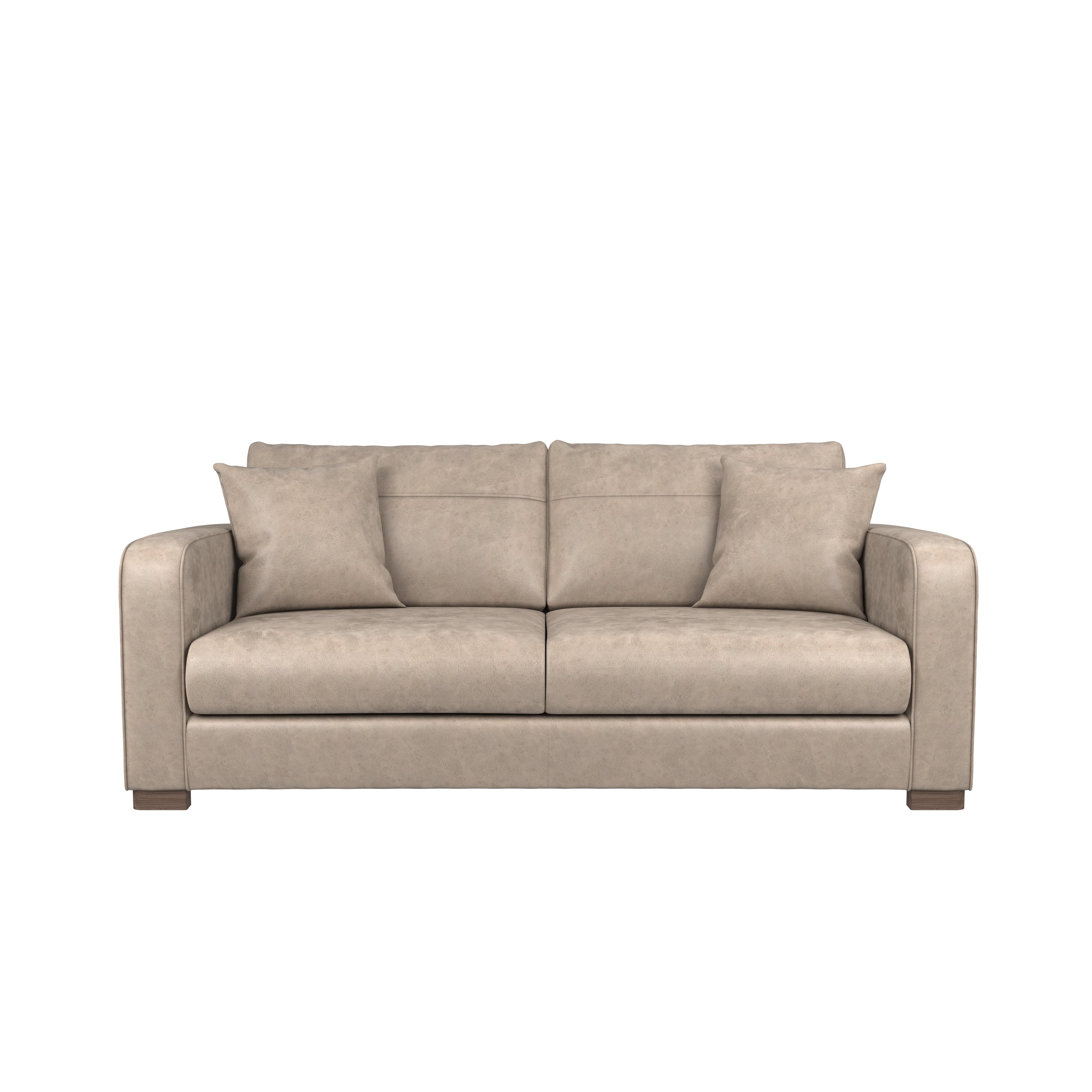 Carson Faux Leather 3 Seater Sofa Brown