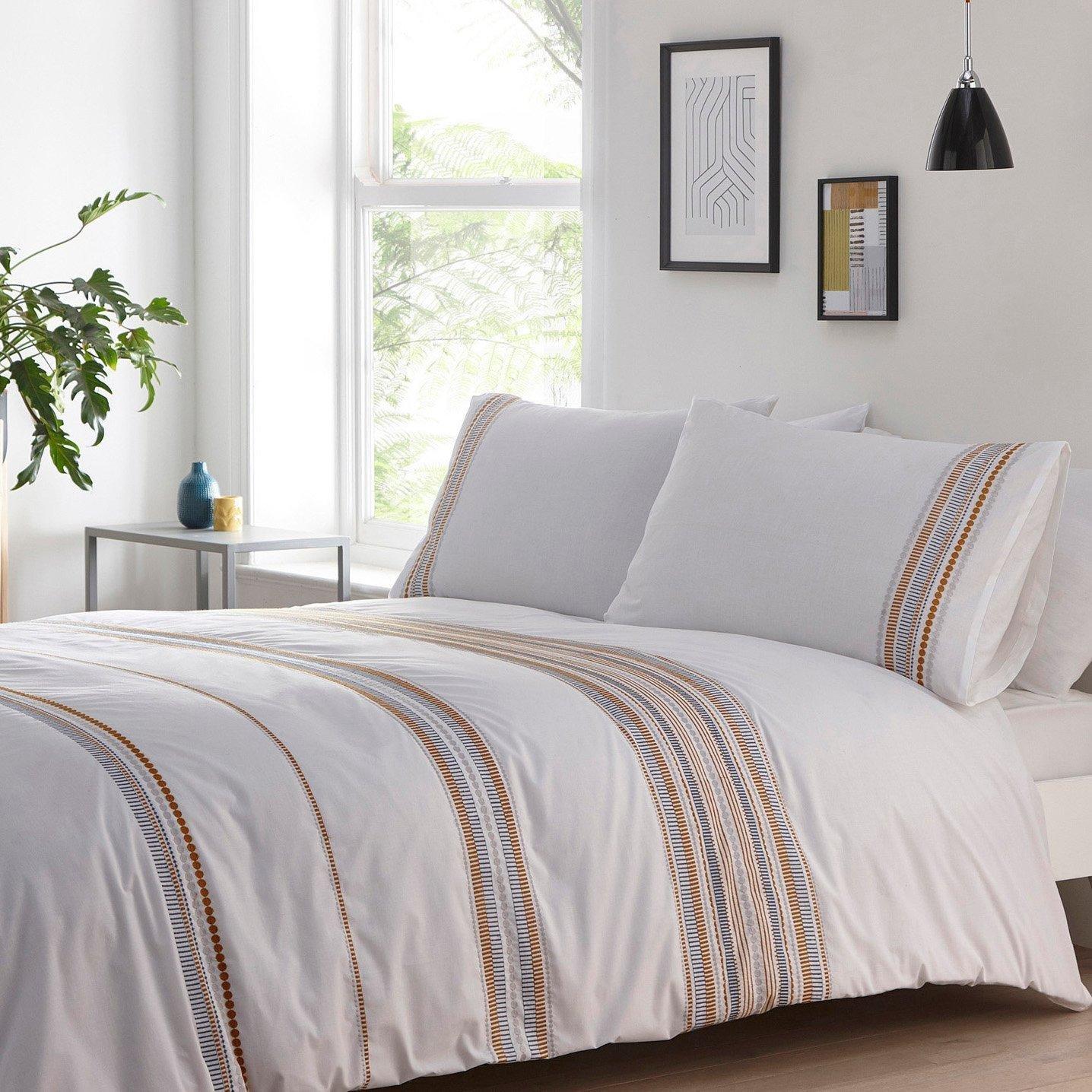 Helene Embroidered King Duvet Set