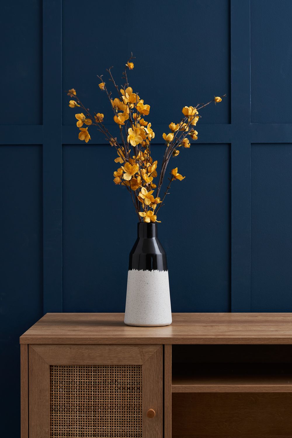 BHS Bottle Shape Ceramic Vase in Black