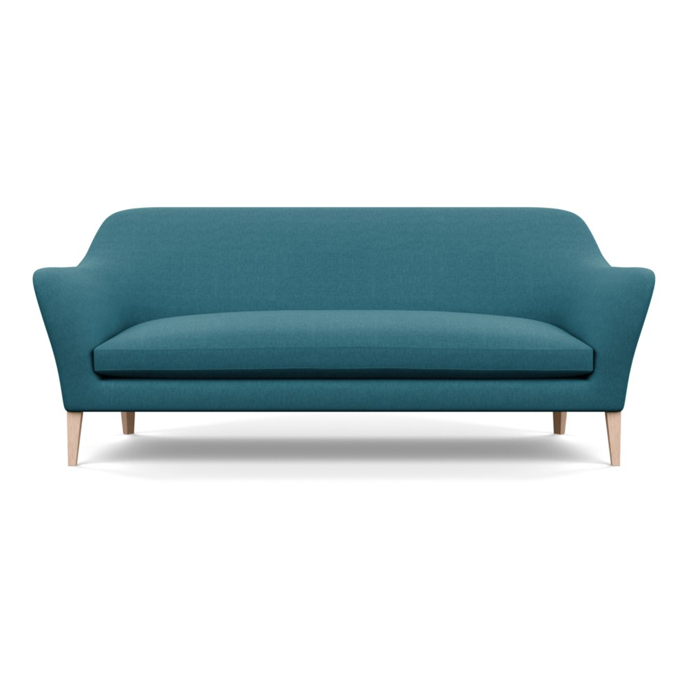 Heal's Wallis 4 Seater Sofa Brushed Cotton Cadet Natural Feet