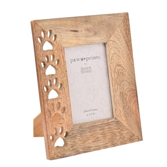 Best Of Breed Paw Prints Mango Wood Photo Frame 2