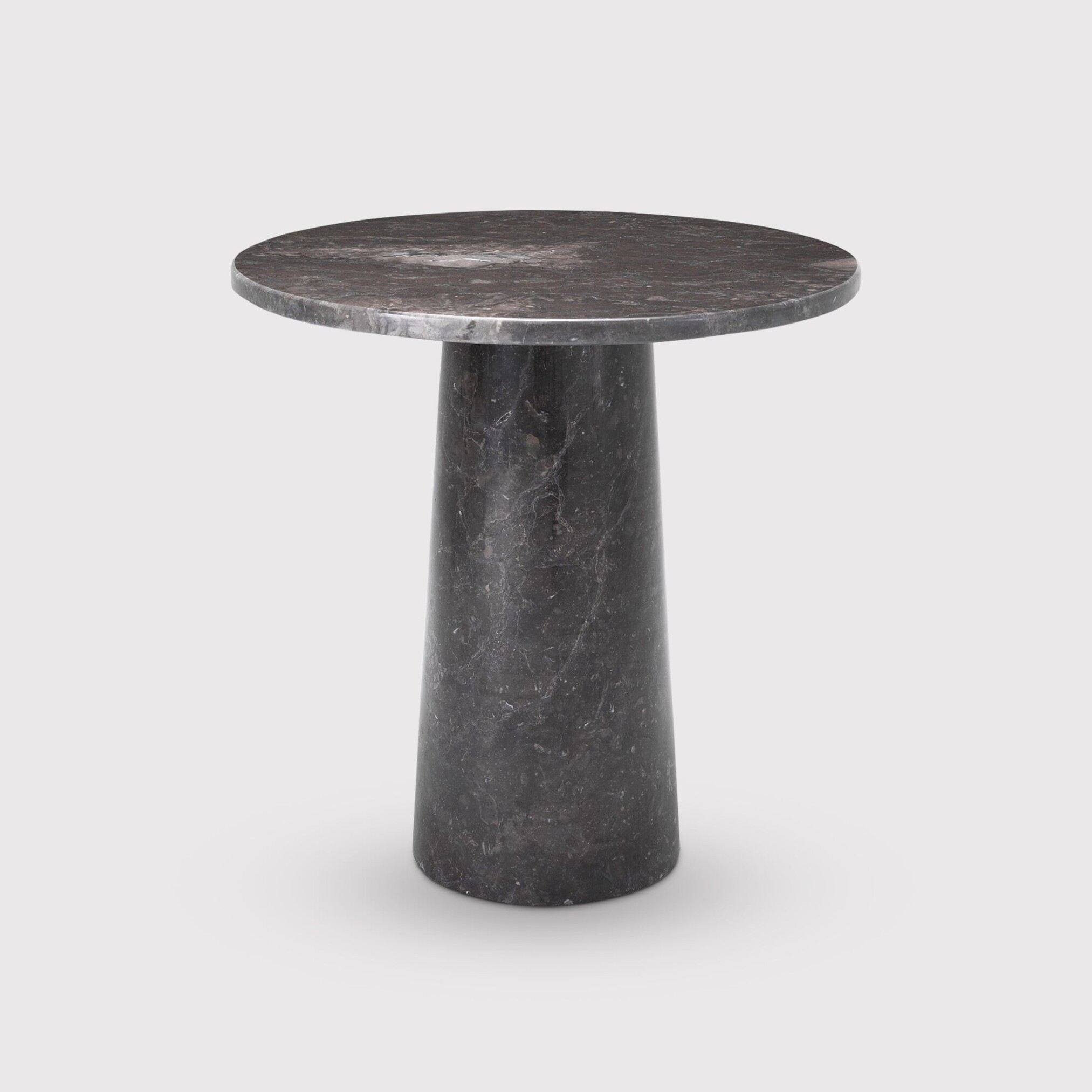 Eichholtz Terry Side Table Grey Marble, Round, Black | Barker & Stonehouse