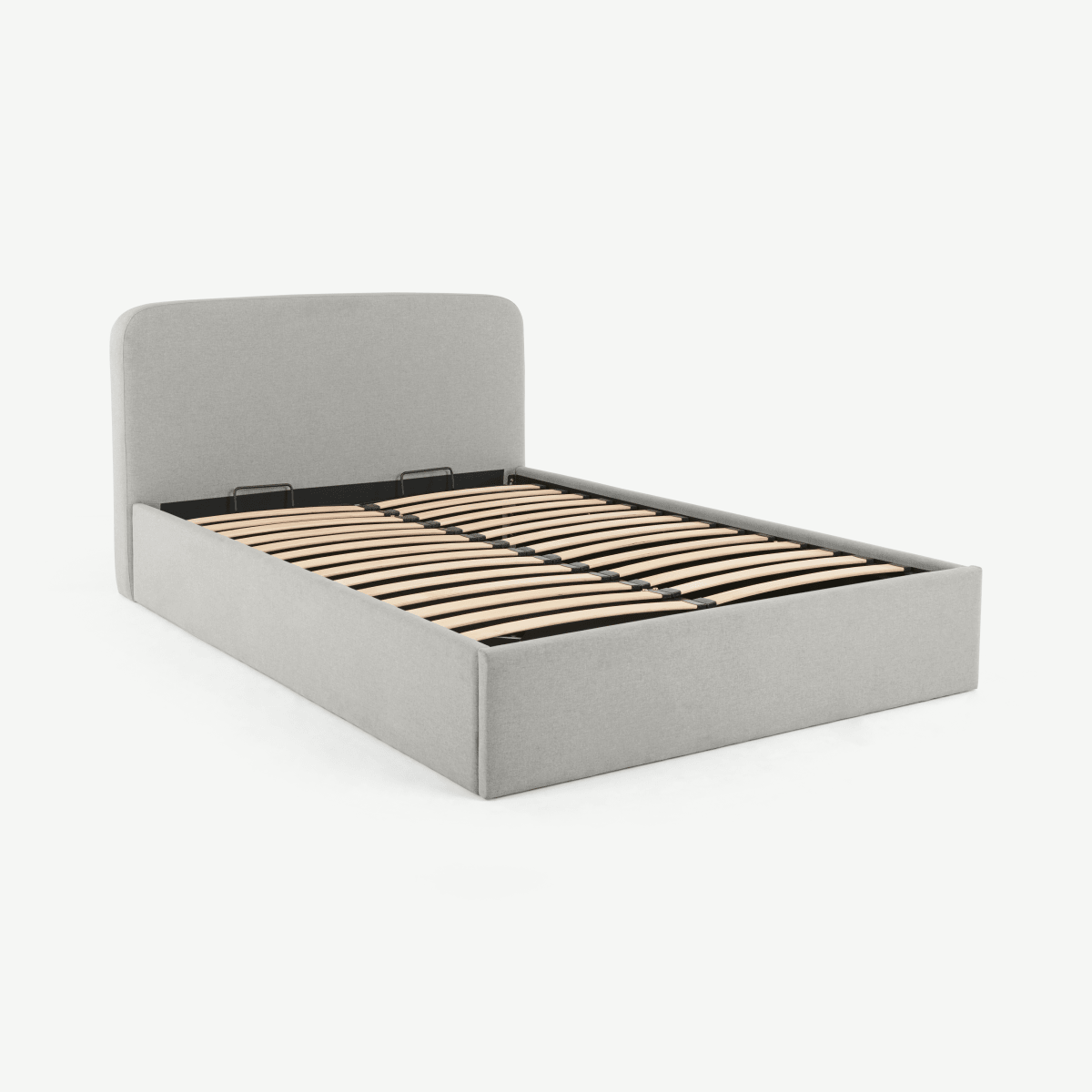 Besley Double Ottoman Storage Bed, Hail Grey