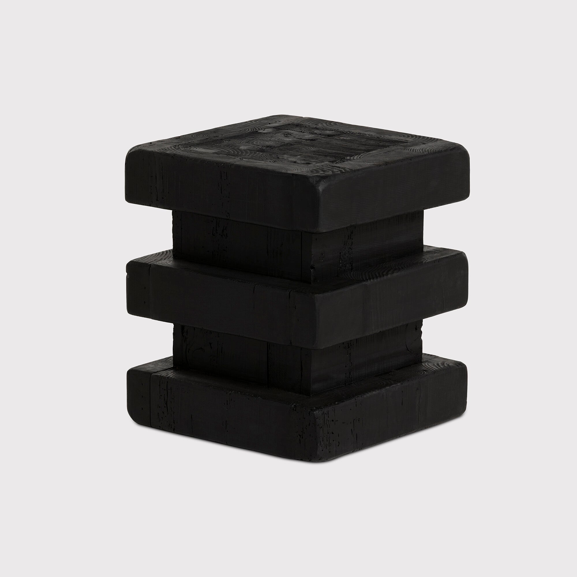 Wicken Stool 35x35x40cm, Black Wood | Barker & Stonehouse