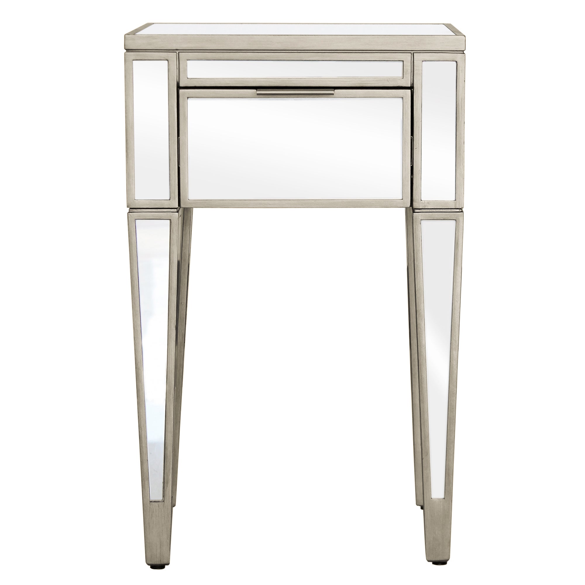 Fitzgerald Mirrored Nightstand Silver