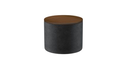 Ringo Storage Drum in Armour Smart Velvet - sofa.com