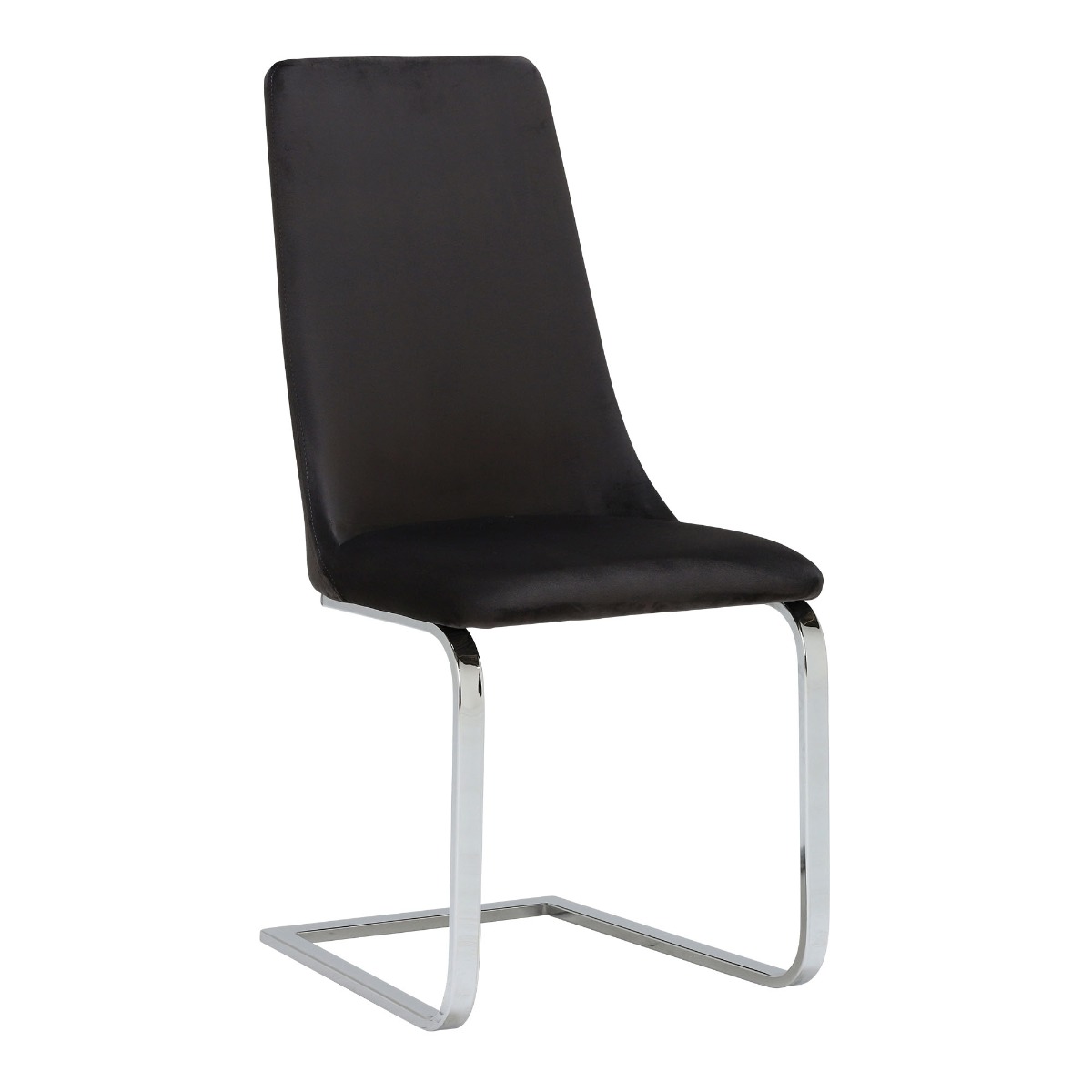 Kempton Velvet Dining Chair - Black - Velvet - Plain - W46 x D49 x H96cm - Barker & Stonehouse
