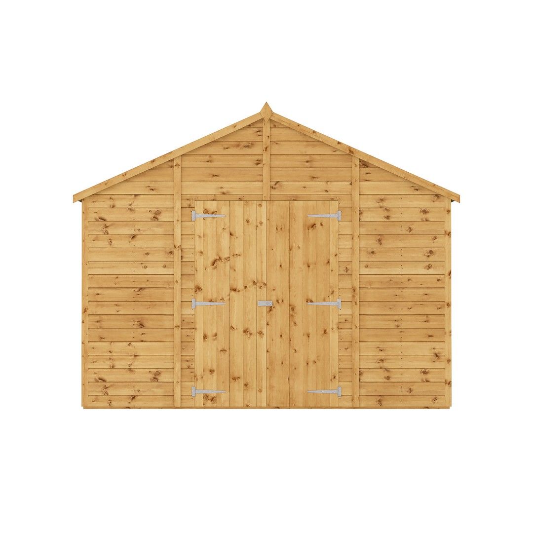 Mercia 12 x 10 Ft Premium Shiplap Apex Workshop - L367.8 x W322.7 x H252.4 cm in Brown 4
