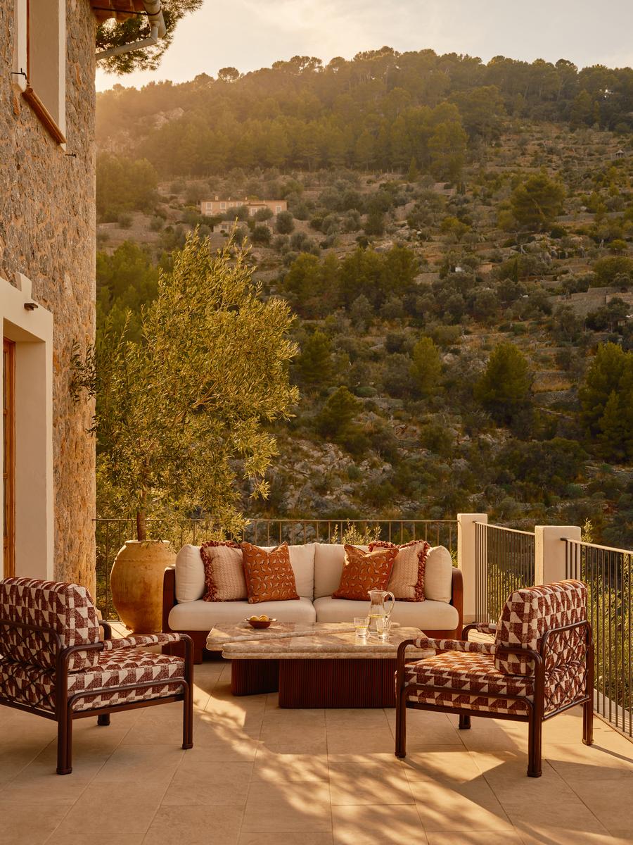 Odell Outdoor Three Seater Sofa, Off White