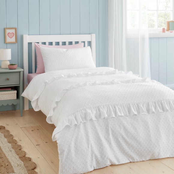 Valley Clipped Frill Quilt Cover & Pillowcase Set