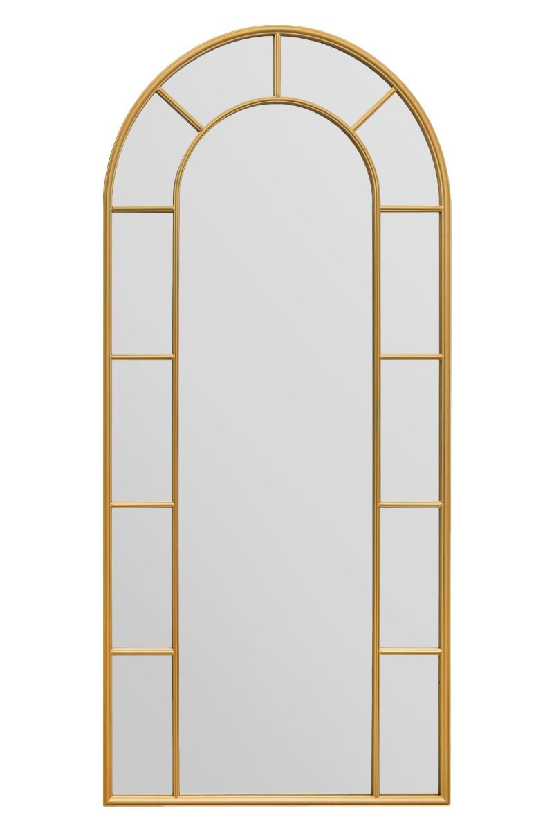 MirrorOutlet Gold Framed Arched Leaner/Wall Mirror 75" X 33" (190CM X 85CM) 3