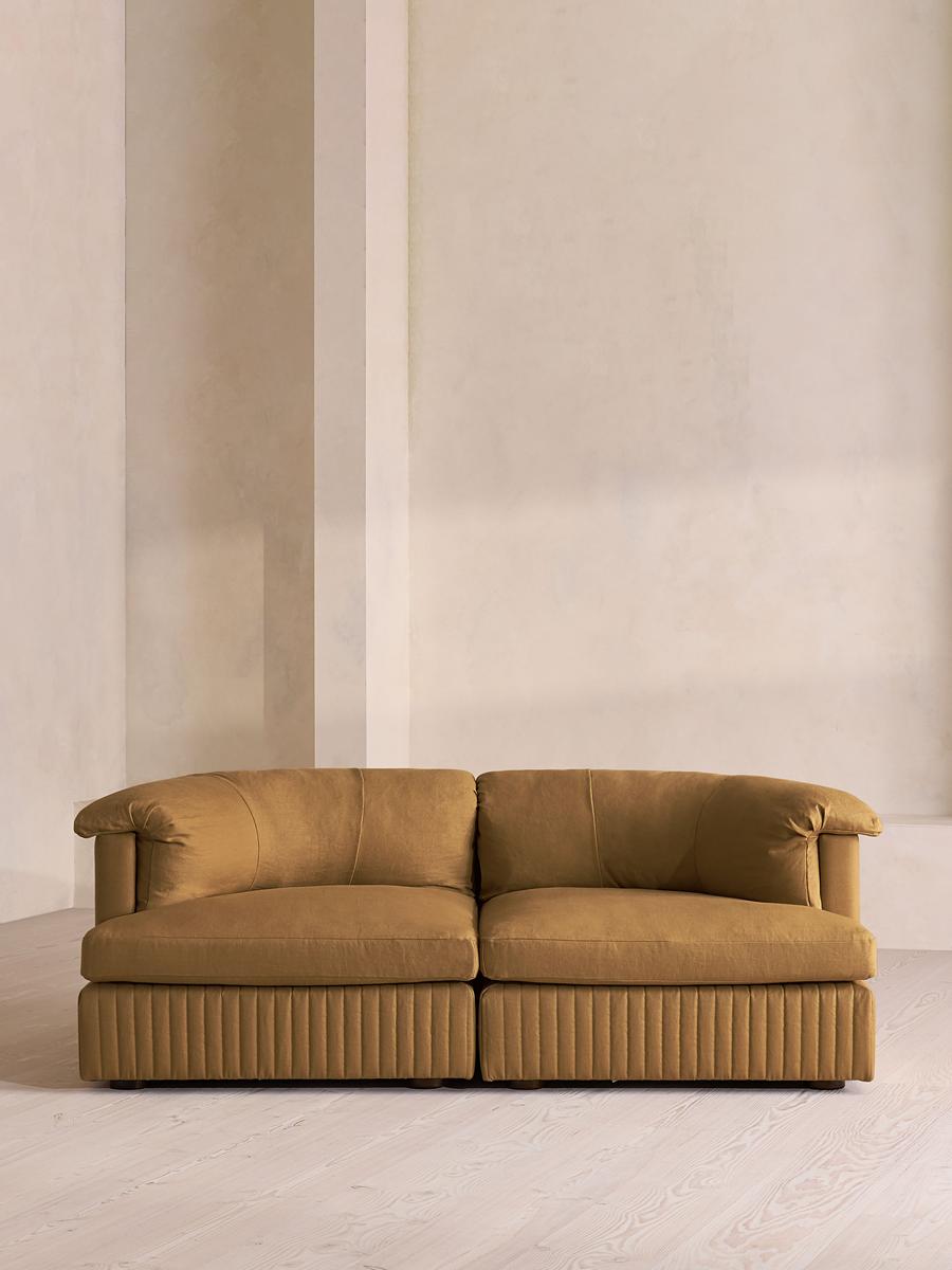 Oona Modular Sofa, Three Seater, Linen, Ochre