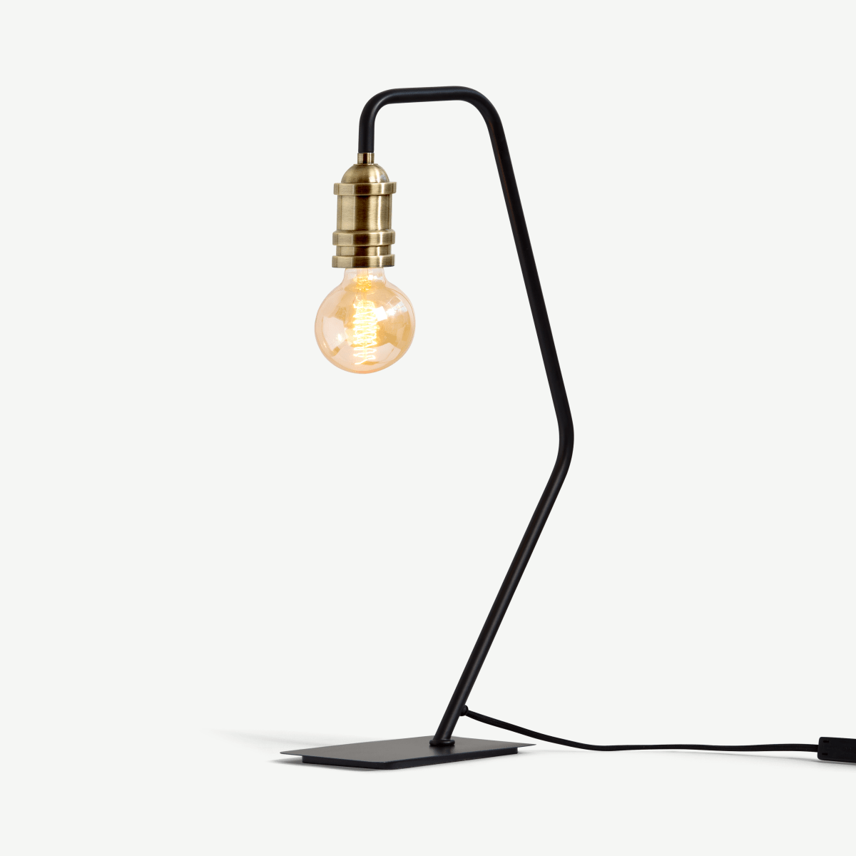 Starkey Table Lamp, Black and Brass
