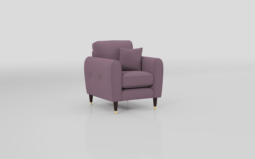 Purple Fabric Newsham Armchair