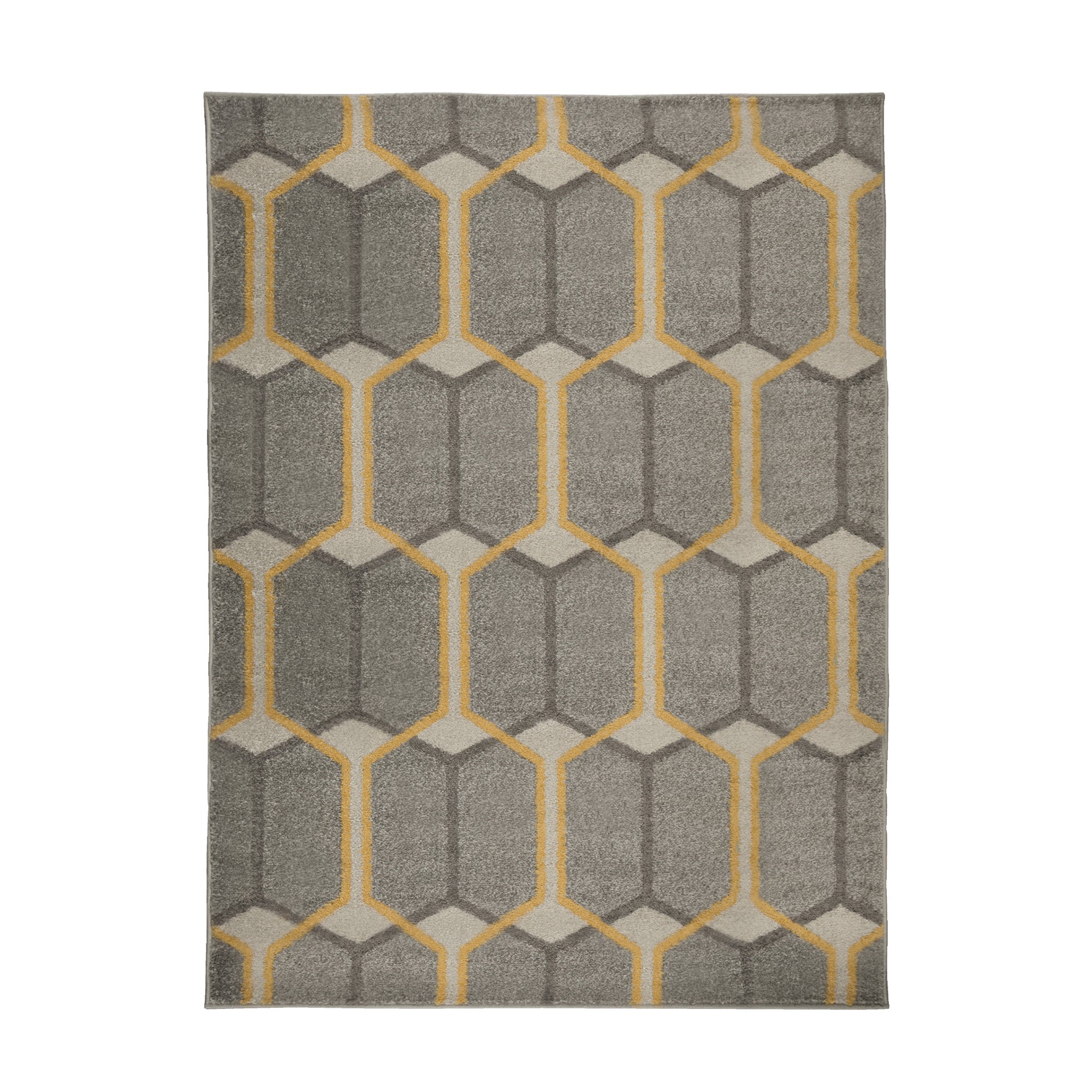 Urban Trellis Rug Grey and Yellow