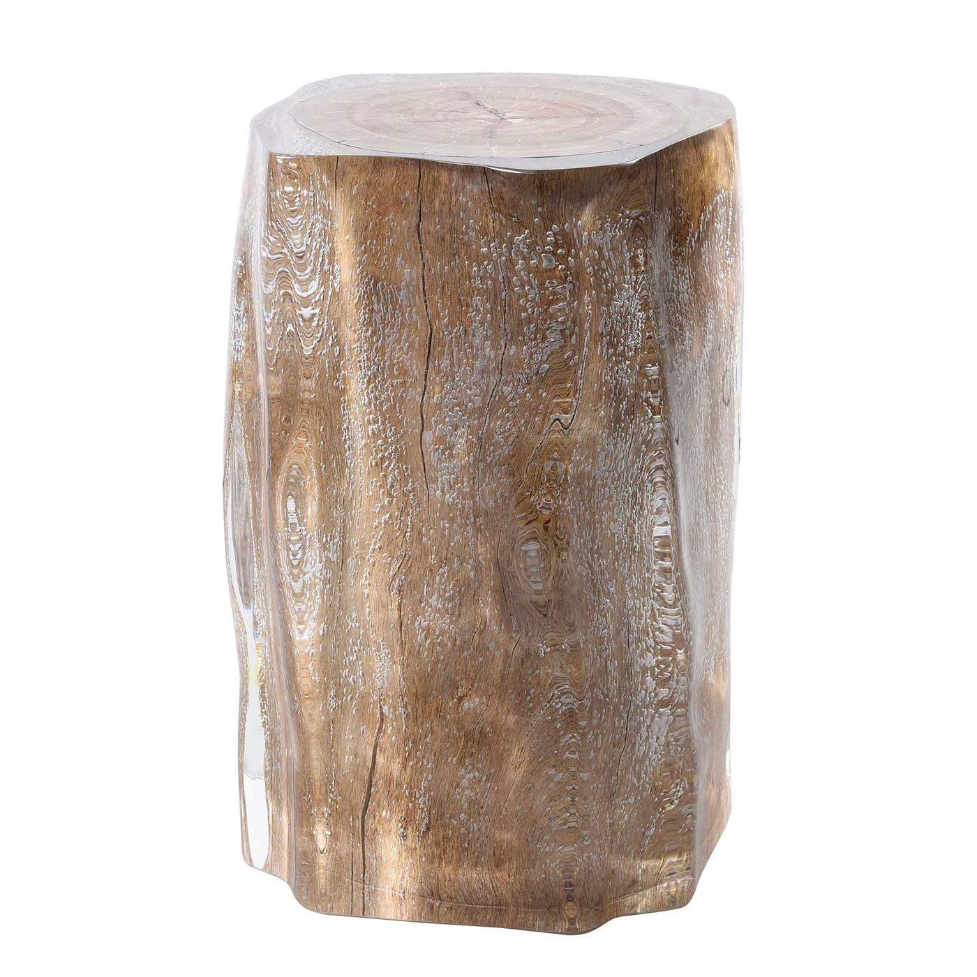 Timothy Oulton Floem Side Table, Driftwood and Acrylic