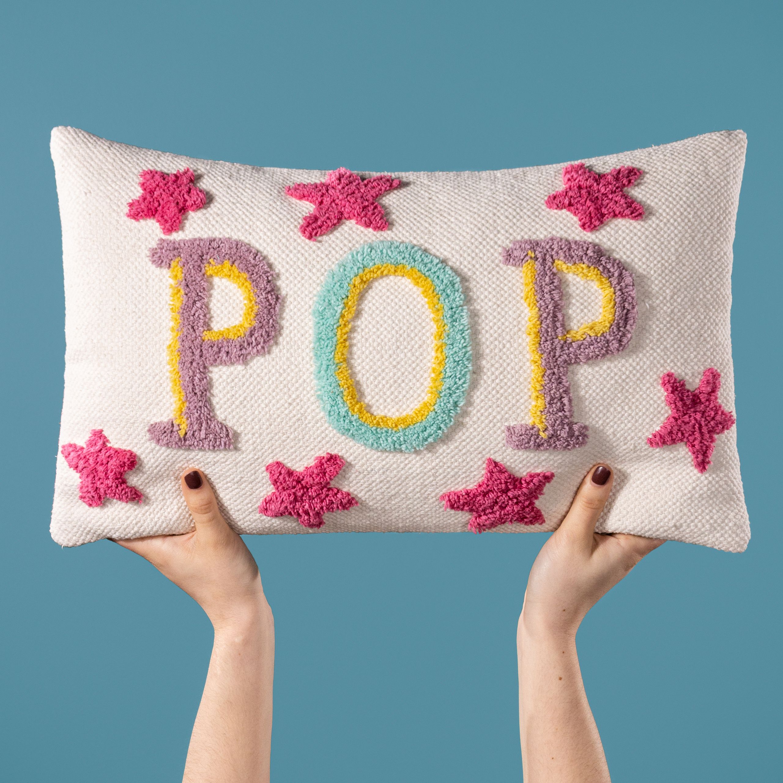 Heya Home Pop Tufted 100% Cotton Canvas Cushion
