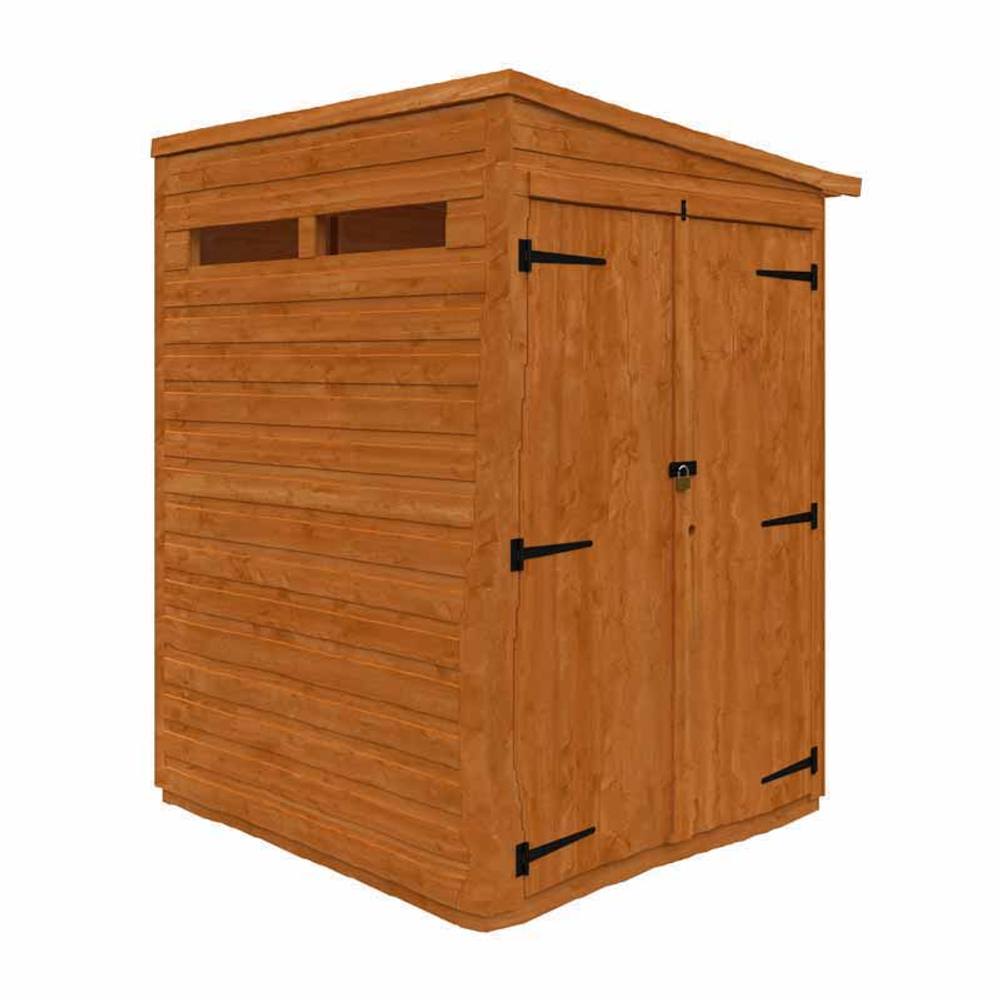 Buttercup Farm 4x4 Flex Pent Security Doubel Door 12mm Flex - L123.8 x W115 x H203 cm in Burnt Orange