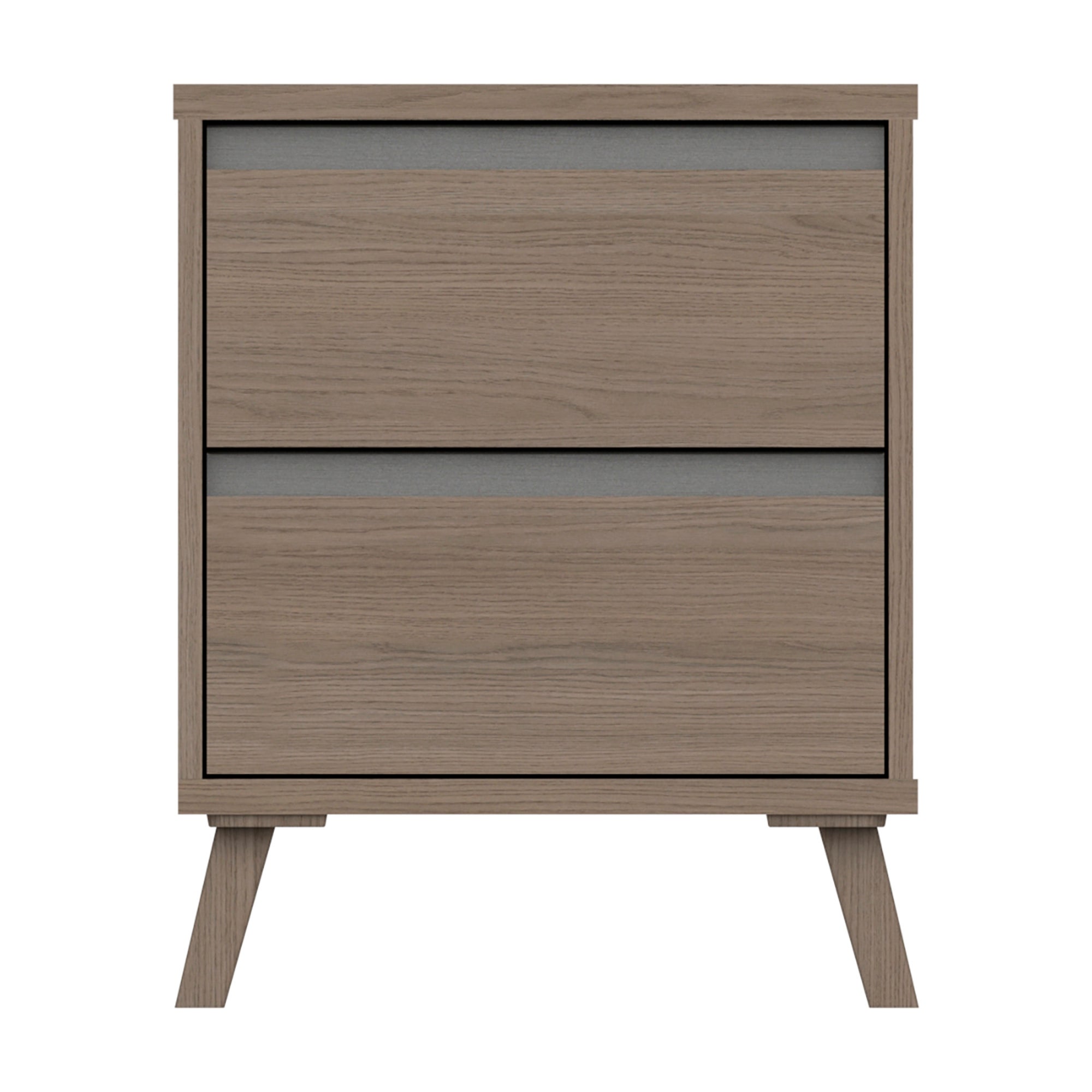 Jenson 2 Drawer Bedside Table Grey