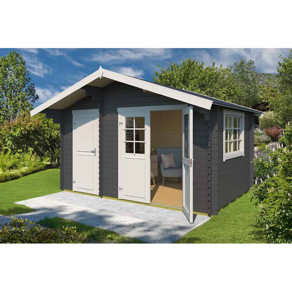 Lasita Maja Ltd Keila 28-Log Cabin, Garden Room, Home Office - L426.6xW340xH256.5 cm in Light Tan 3