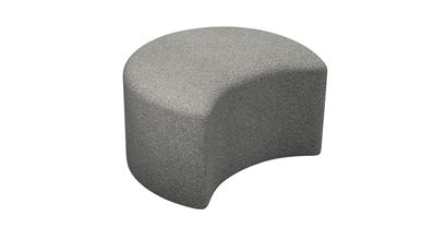 Luna Half Moon Footstool in Chia Plush Tweed Boucle - sofa.com