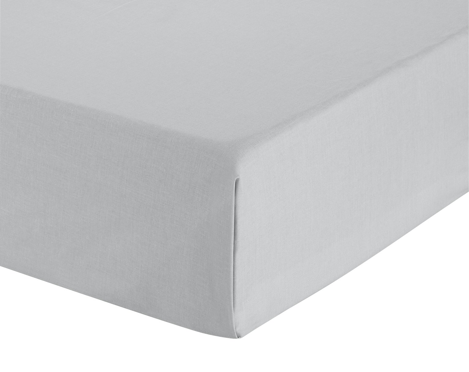 Habitat Cotton Rich Dove Grey Flat Sheet - Single